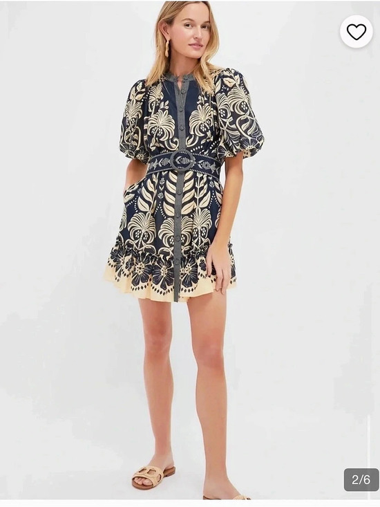 FARM Rio Dresses & Skirts - Farm Rio Floral Mini Dress in Blue & Cream Like New